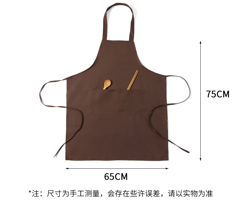 定制广告围裙印字印店名印图案LOGO促销围裙男女挂脖涤纶围裙批发详情5