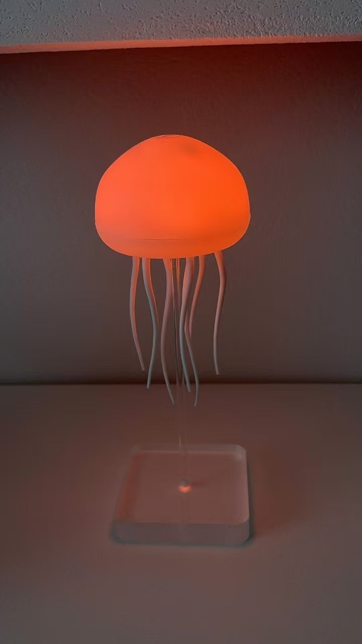 New creative intelligent voice-controlled jellyfish lamp, floating colorful atmosphere lamp, hanging lamp, bedroom bedside decoration, night light pic 21