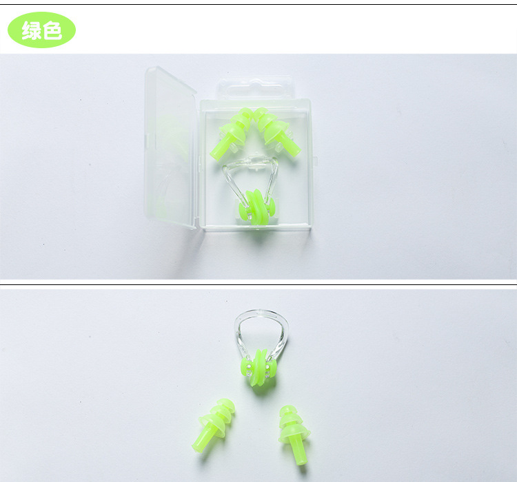 鼻夹耳塞套装盒装防尘防水隔音睡眠柔软硅胶材质通用游泳鼻夹耳塞详情12