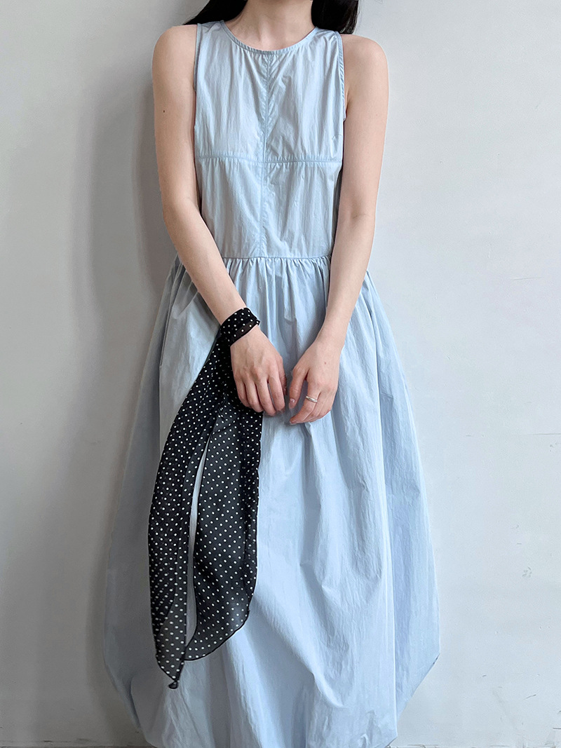 Luxi French sleeveless dress Summer new style loose vest long dress, beautiful puffy flower bud dress 5102 pic 23