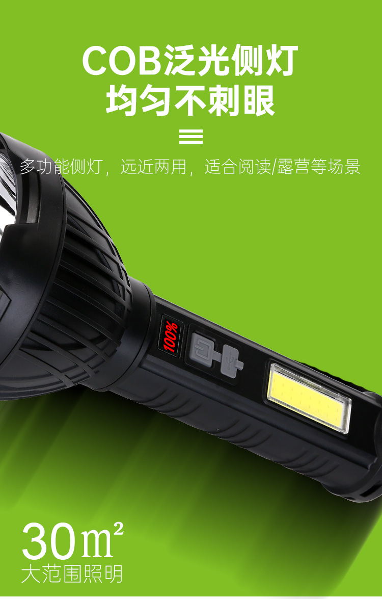 TY850T跨境爆款升级双灯户外探险家用应急太阳能手电筒双充电模式详情5