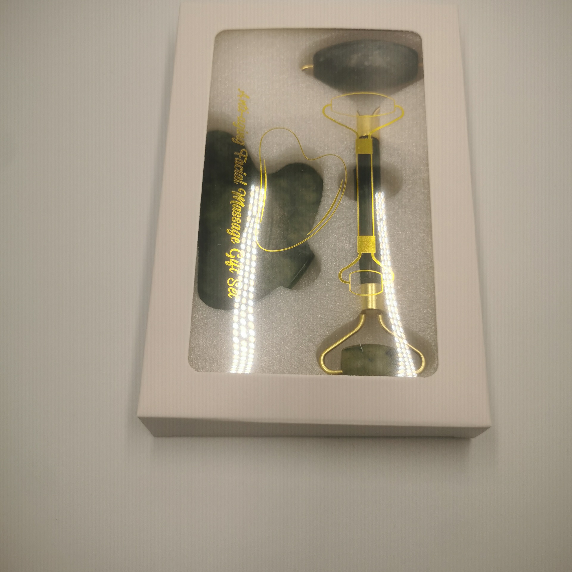 玉石刮痧板绿凤玉石脸部按摩板批发全身通用经络颈部按摩滚轮按摩器刮痧板居家详情9