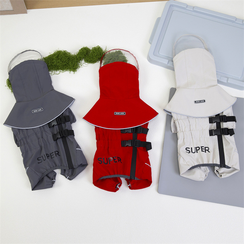 宠物秋冬可拆卸雨衣 狗狗新款防水保暖外套 中小型犬防风外出服实详情6