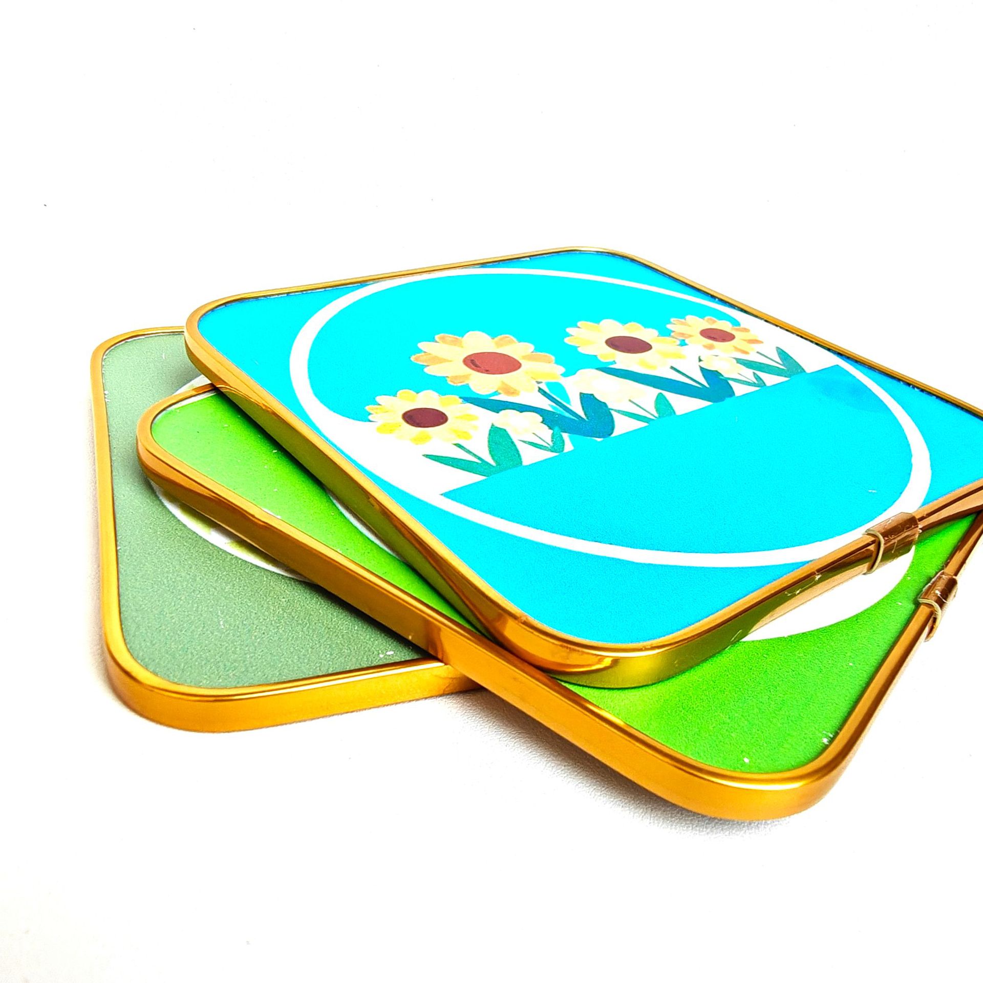 【1-12 Zones 】16cm【 Square edge banding 】 Heat insulation pad 240 yuan per piece, square 16cm edge banding heat insulation pad with painted patterns, thickened table cartoon heat insulation pad 2 yuan wholesale pic 3