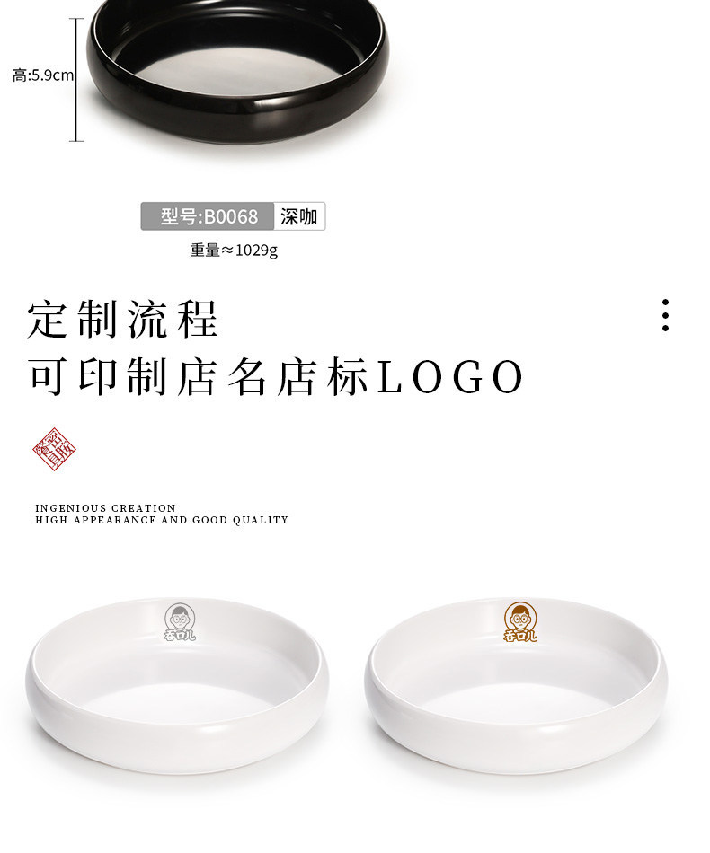 Melamine imitation porcelain small plates, Korean-style round small dish plates, snack plates, creative cold dish small plates for hotel restaurants, commercial use pic 11