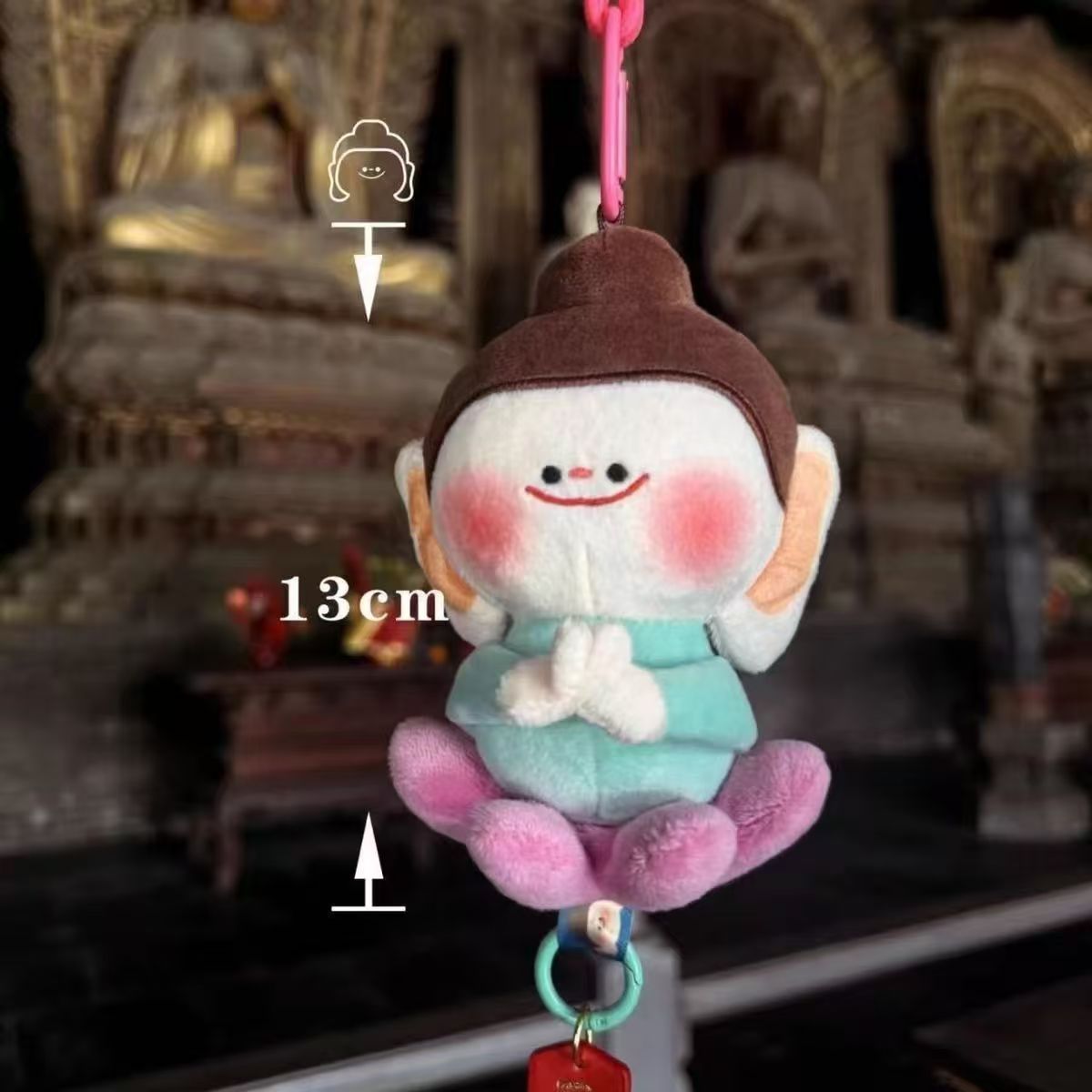 The Da Tong Cultural and Creative Buddha Little Companion, Yungang Grottoes, Heshi Little Buddha Bag Pendant, car Hanging, plush toy, and figurine pendant are super cute pic 1