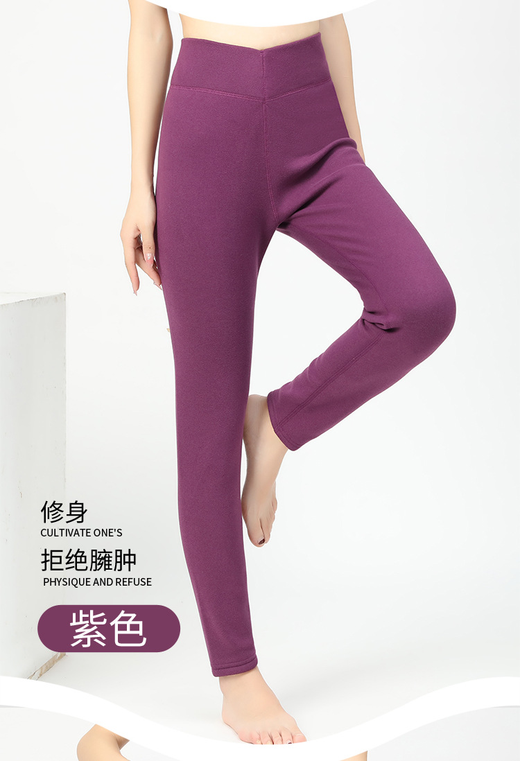 批发加绒保暖裤女秋冬加厚护膝打底裤高腰大码宽松棉裤绒裤女代发详情20