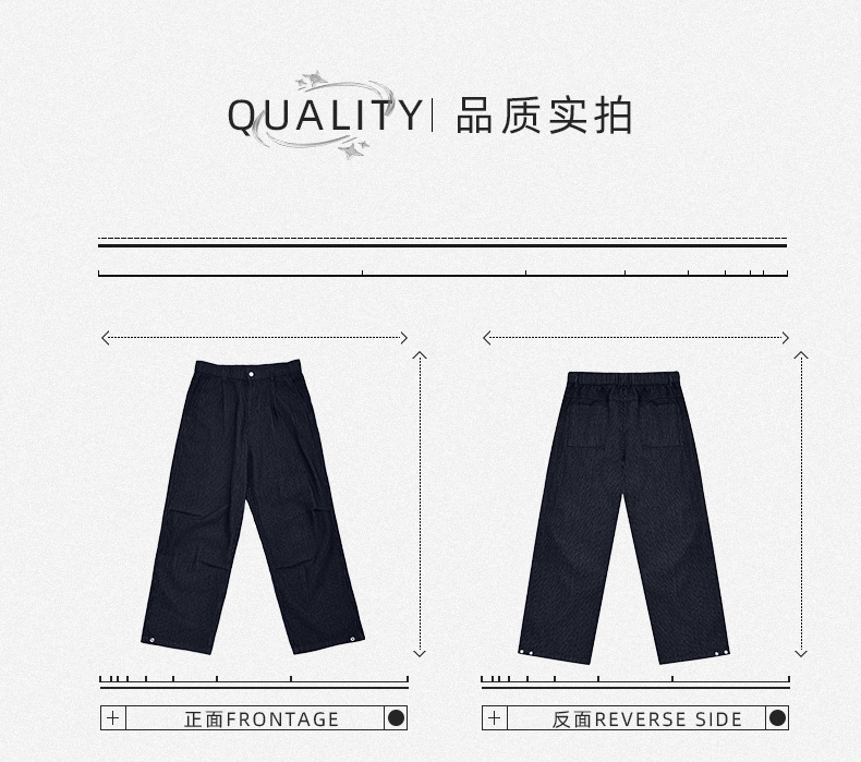 APO男装|夏季美式直筒cleanfit牛仔裤男高级感潮流宽松长裤配腰带详情13