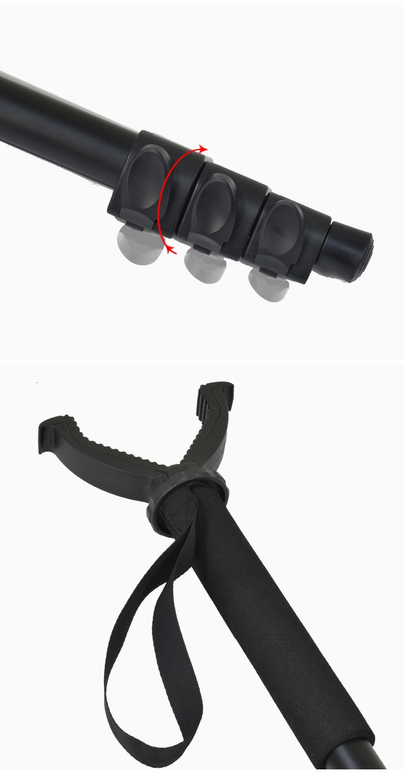 En stock al aire libre táctica portátil soporte de tres patas aleación de aluminio caza retráctil tiro v-word PTZ rack equip pic 4