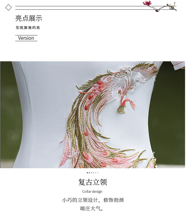 New Chinese trend waist-cinching artistic performance cheongsam fresh girl improved Chinese style long elegant cheongsam 鸾凤 harmony pic 3