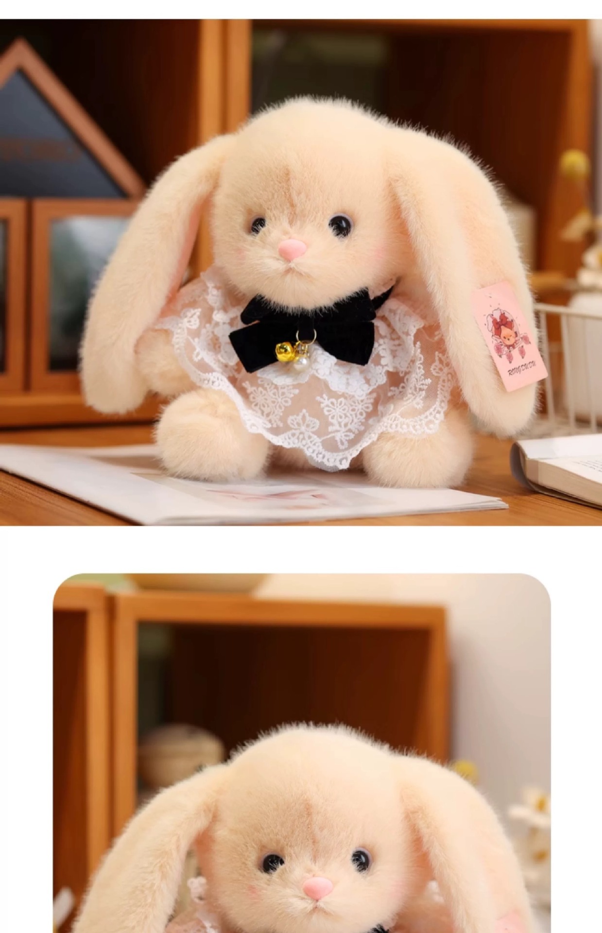 可爱国潮垂耳小兔子公仔毛绒玩具小白兔玩偶安抚娃娃情侣兔生日礼物详情11