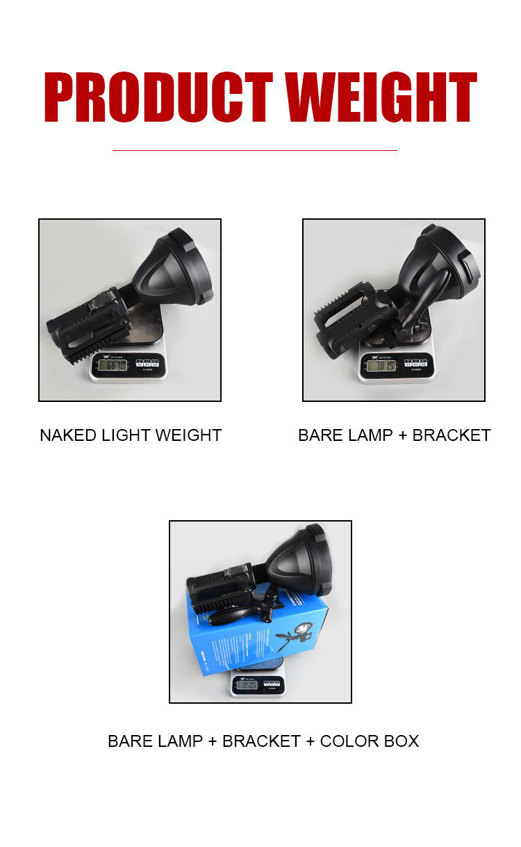 The new cross-border P70 high-intensity searchlight, USB charging emergency light, outdoor waterproof large light cup, LED portable light pic 13