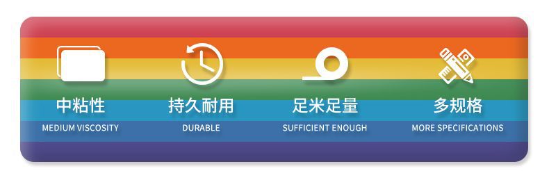 美纹纸彩色批发美纹胶美术美工手撕无残留手帐素材 diy多功能定制详情2