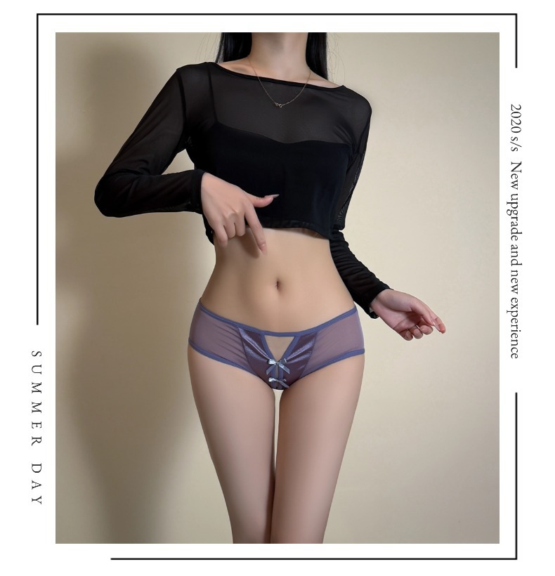 Best-selling pure desire high-end comfortable breathable lace low-waist seamless lace underwear for girls, alluring triangle pants for women pic 7