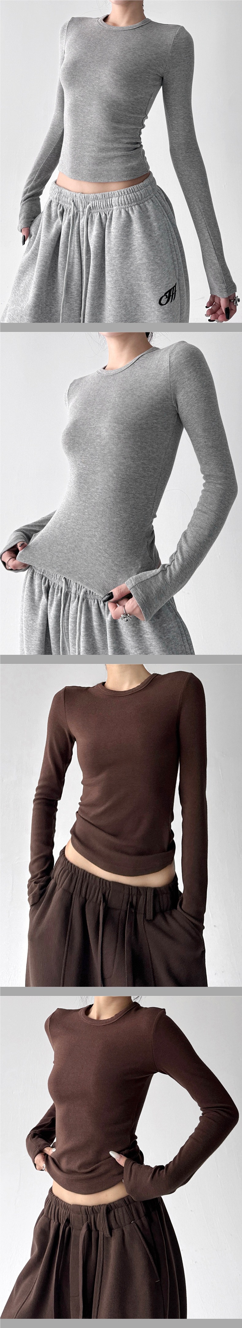 Tight-fitting base layer for women 2026 new autumn and winter hot girl top basic version, exquisite round-neck slimming shoulder T-shirt pic 3