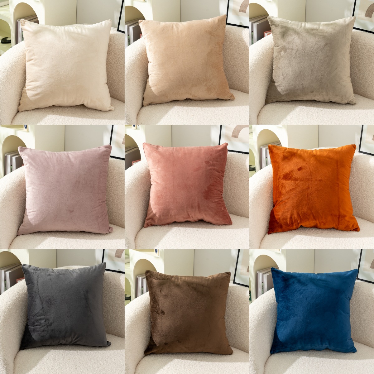 荷兰绒抱枕套清仓 棉麻抱枕天鹅绒枕套简约烫金靠枕套含枕芯靠垫详情3