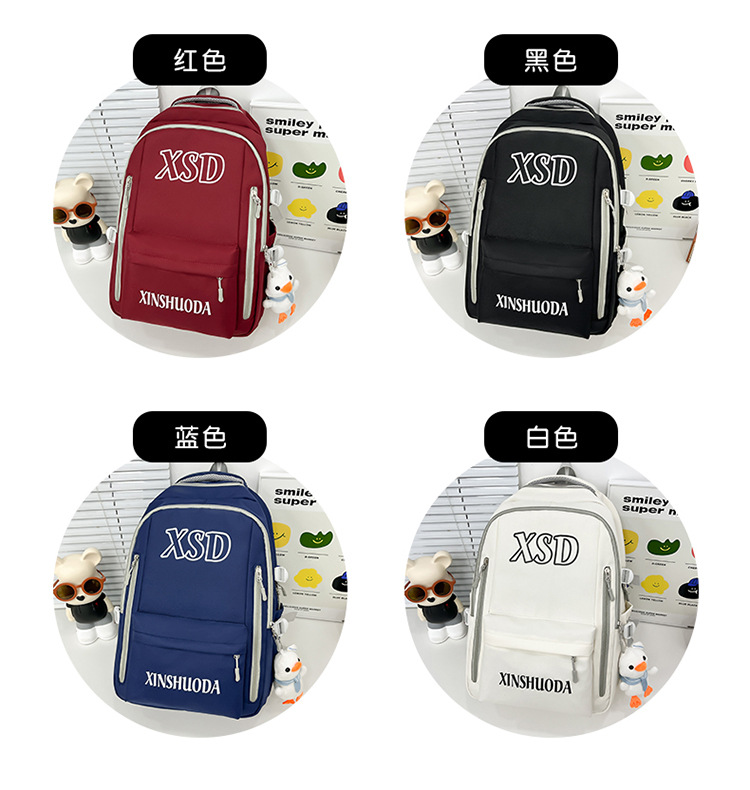 New cross-border backpacks for women in an ins style, large capacity for college students, high school and junior high school students, computer backpacks for men pic 8