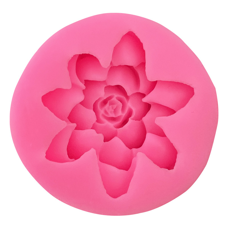 Succulent flower silicone molds, scented gypsum candles, resin mousse cake molds, fondant car decoration molds pic 2