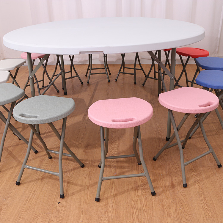 外贸折叠圆桌家用酒店饭店折叠大圆桌客厅餐厅户外简易塑料折叠桌详情28