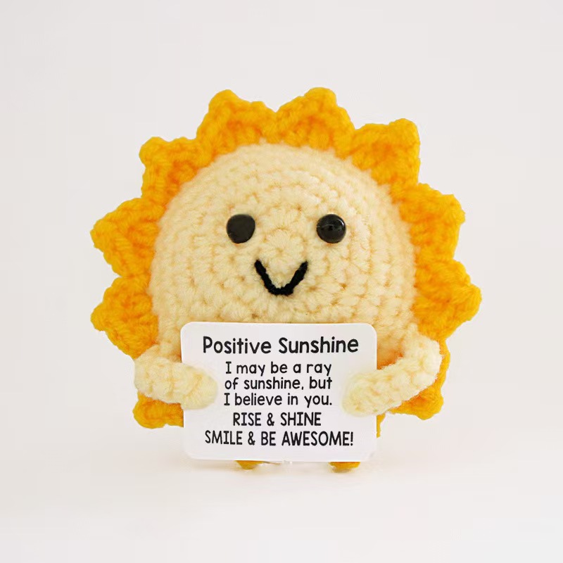 Handmade crocheted woolen plush toy, creative display piece, cute and positive energy, little cat, little turtle, beer mug hanging decoration, cartoon style pic 10