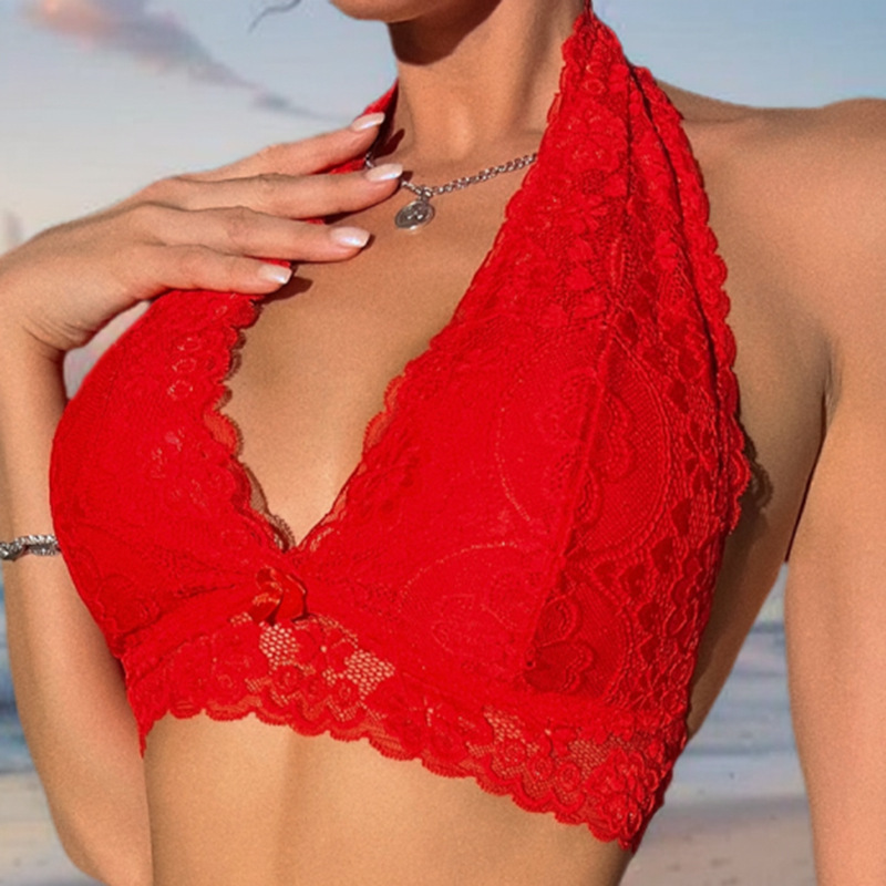 Olivia's Night跨境蕾丝花边文胸无钢圈胸罩性感时尚胸罩聚拢内衣bra 上托收副乳详情13