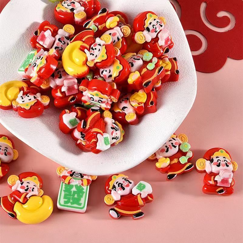 新年惊喜盲袋福娃元宝财神奶油胶diy手工制作发夹装饰品树脂配件详情8