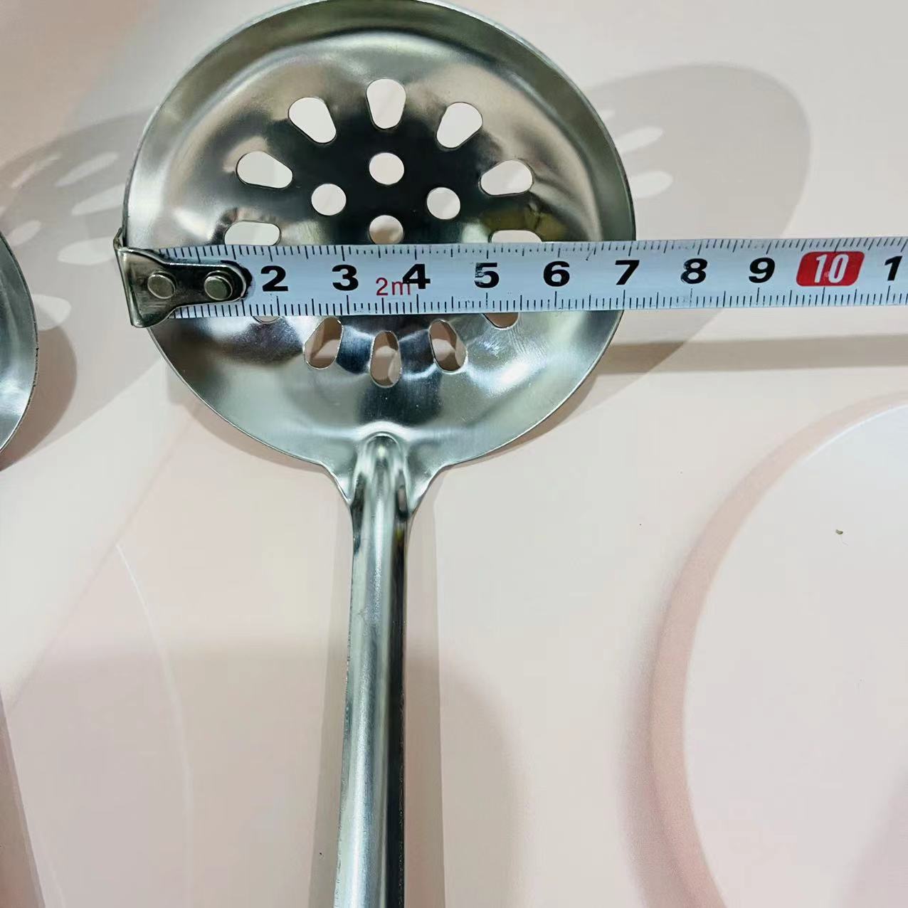 【 Zone 2-10 】 Diagonal non-magnetic collet 10/ bundle 1000/ box Diagonal non-magnetic collet kitchen stainless steel thickened household long-handled kitchenware non-hot spoon collet wholesale 2 yuan pic 1