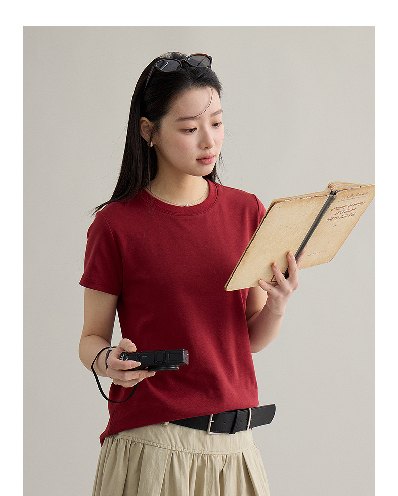 【 Blockbuster B: Super Comfortable Double-collar T-shirt with Upgraded Fabric 】 Spring short-sleeved T-shirt pic 37