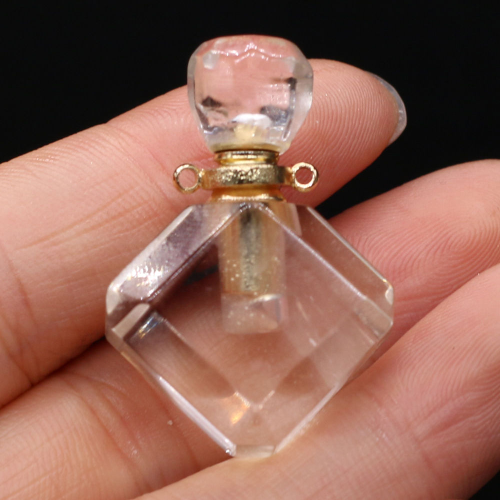 Exquisite natural semi-precious stone perfume bottles, white crystal, various shapes, DIY accessories, fashionable and exquisite wholesale production pic 66