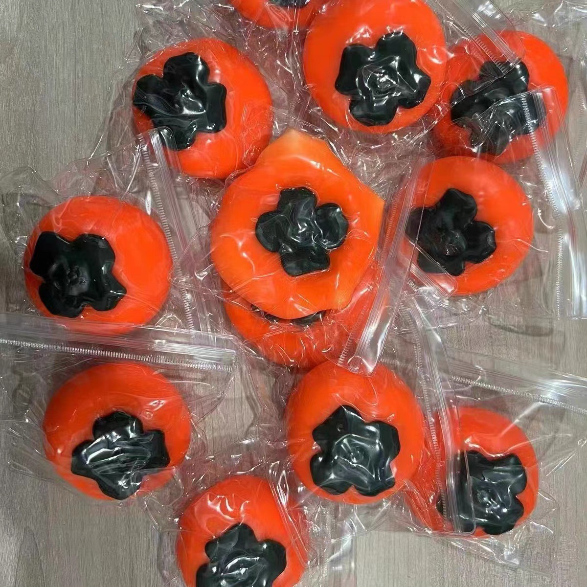 创意仿真水果柿子流体捏捏乐慢回弹发泄解压玩具食玩捏捏减压神器详情2