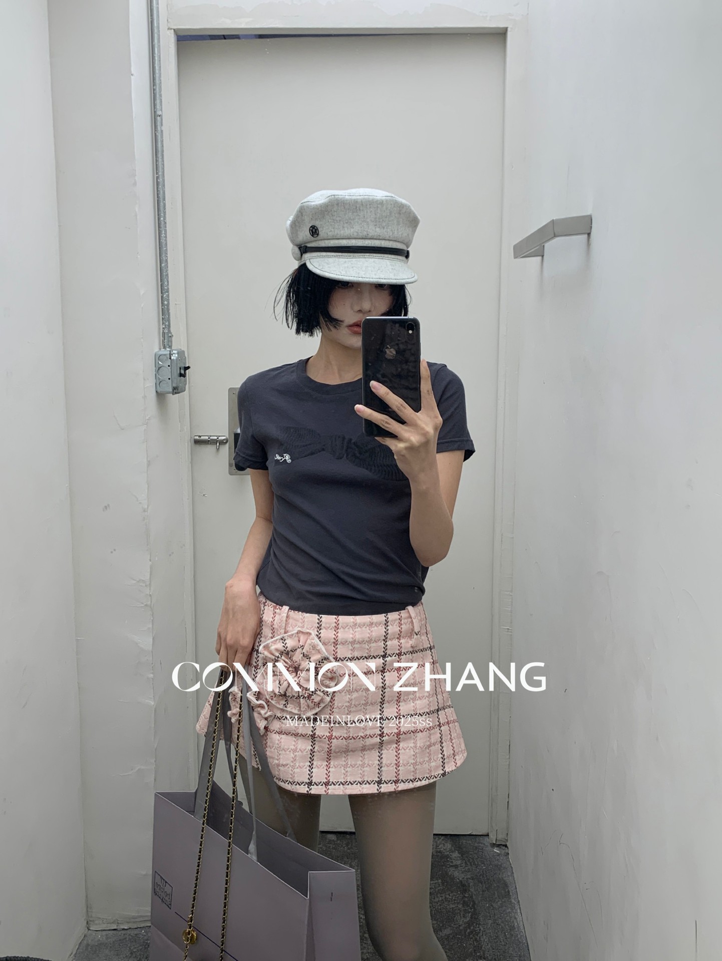 CZ ZHANG Summer Korean Style laid-back Casual Versatile Bow Print Letter Embroidery short-sleeved T-shirt B20639 pic 33