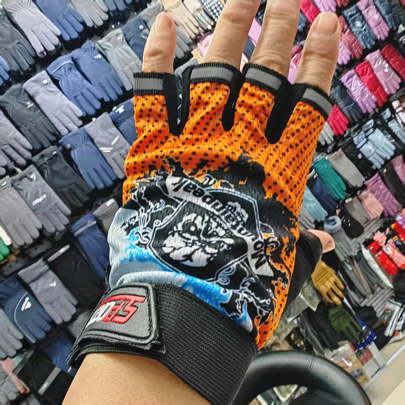 Sports outdoor gloves for men and women, anti-slip and protective training, weightlifting, yoga, fitness, cycling, mountain climbing, driving, half-finger gloves pic 1