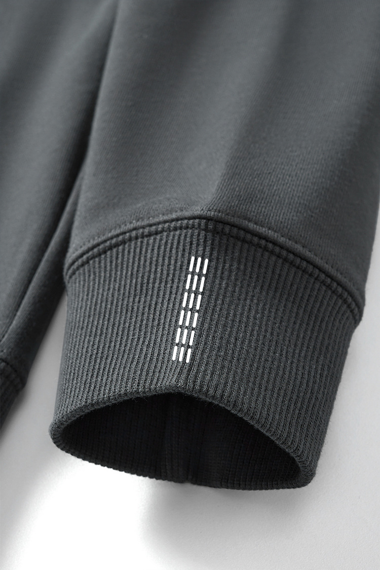 380重磅纯棉圆领卫衣 秋冬款美式长袖T恤男女宽松套头打底衫上衣详情10