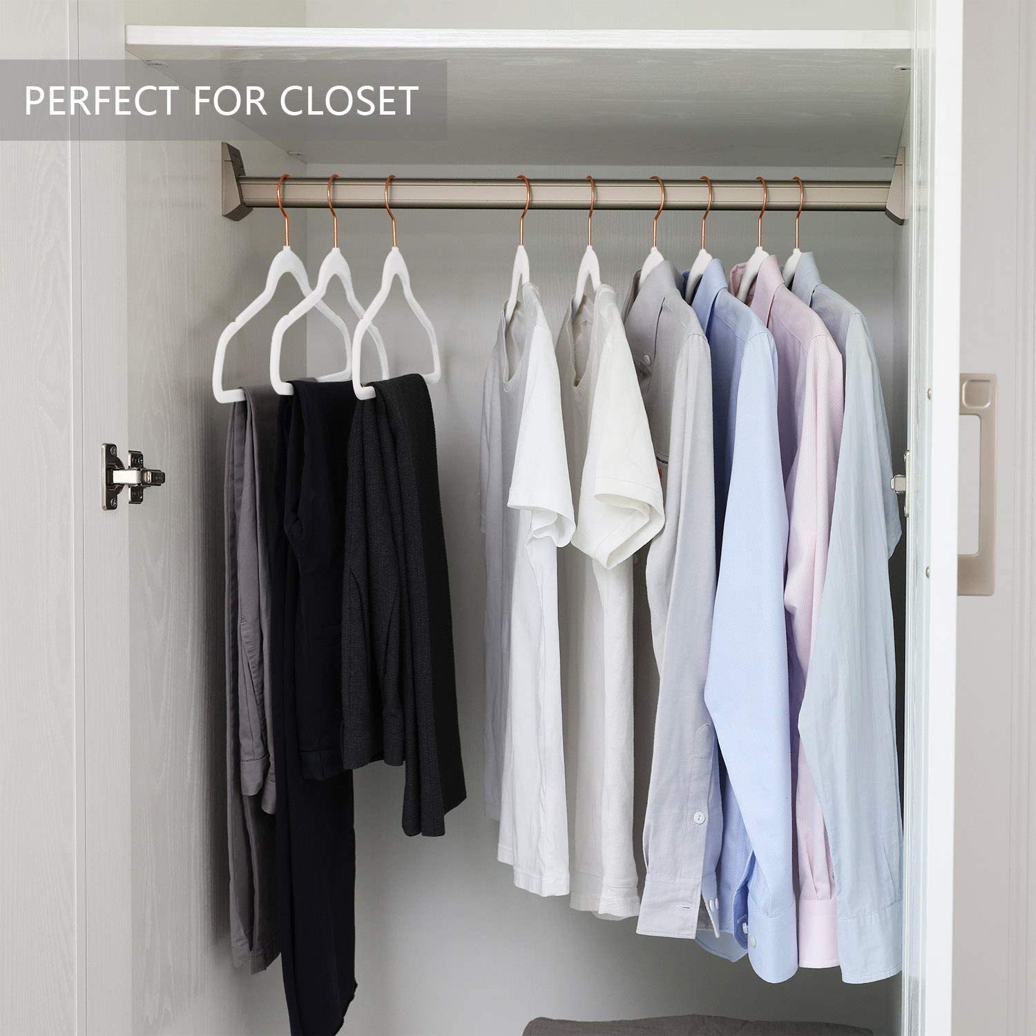 Velvet coat rack, anti-slip and traceless, velvet hanger, dry and wet dual-purpose, household dormitory clothes sorting, hanging pic 25