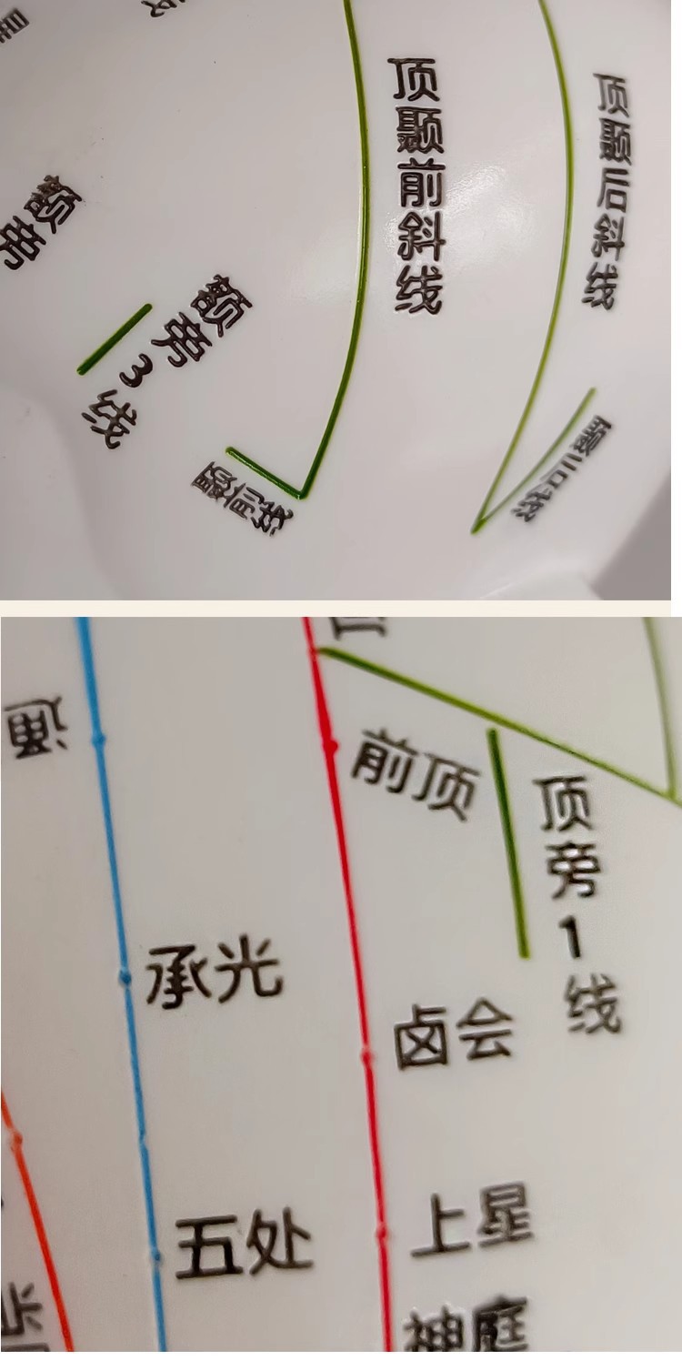 Head medical acupuncture practice model, traditional Chinese medicine acupoint meridian massage human body model, massage head model 21cm pic 12