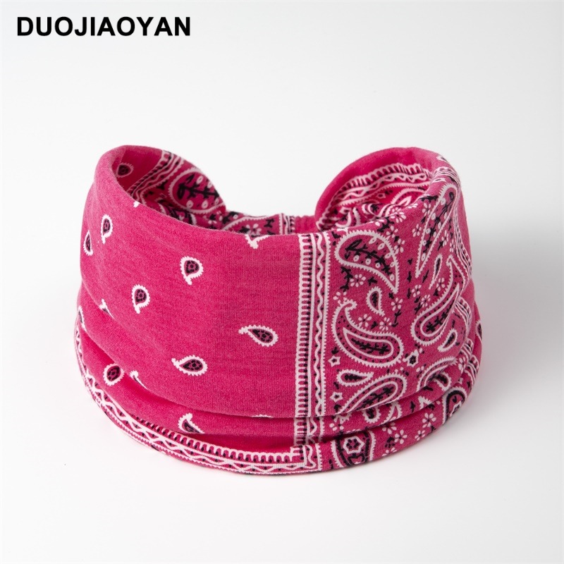 The new sporty hair band, Paisley printed hair band, is a popular fashion wide-sided breathable sports yoga hair band for women pic 14