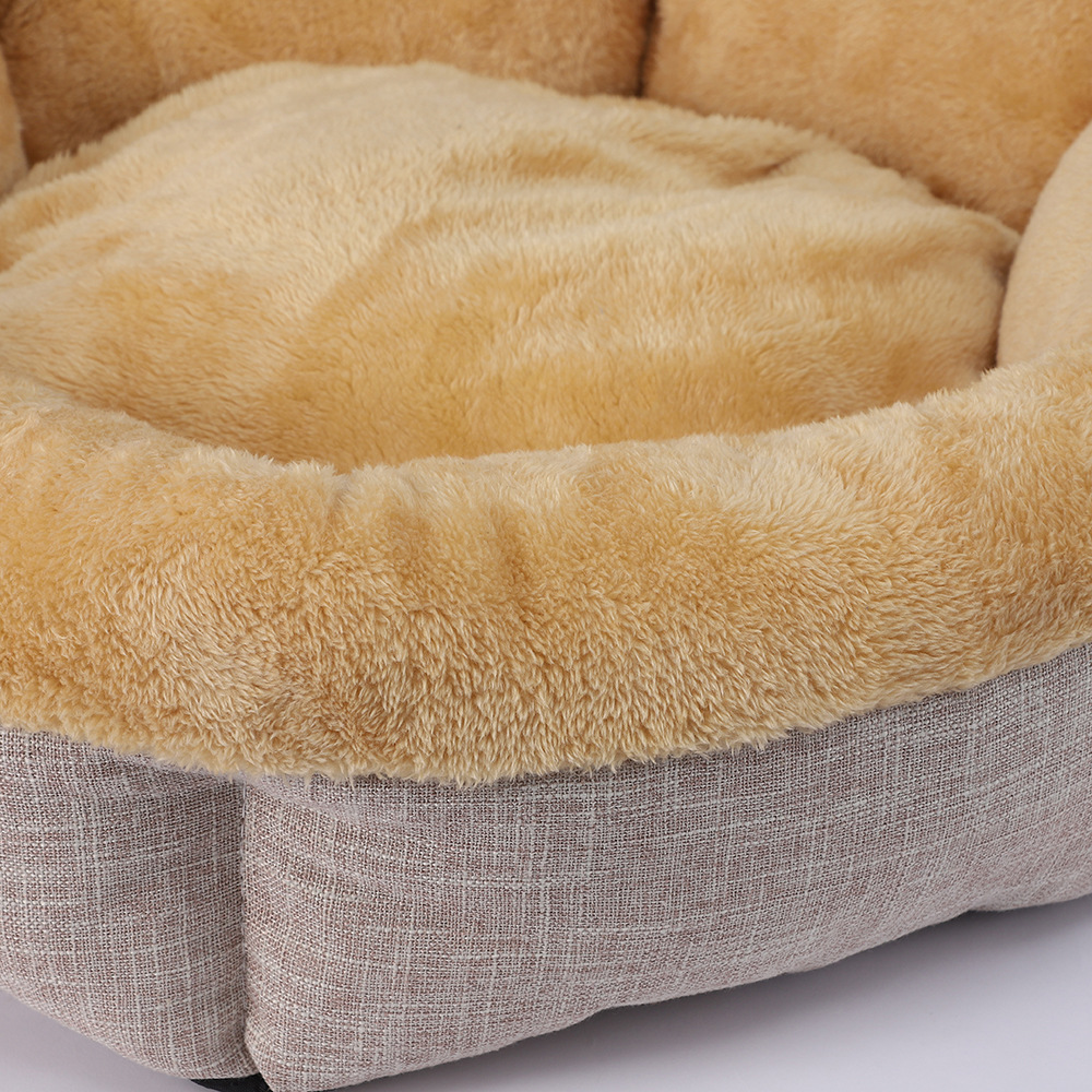 Winter thickened plush pet sleeping beds that can be disassembled and washed, Arctic fleece upturned cat beds, thickened PP cotton dog beds wholesale pic 17