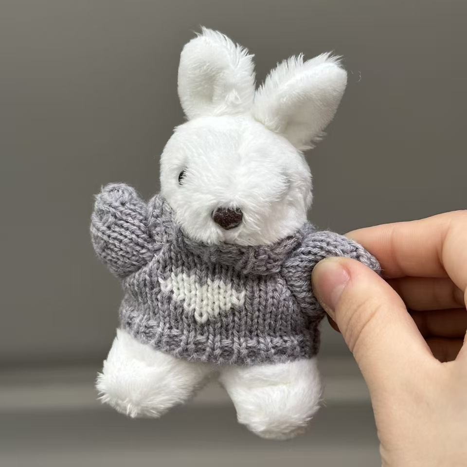 Creative dolls wearing sweaters, little rabbits, plush dolls, pendants, cute rabbit dolls, keychains, toy bags, pendants pic 4