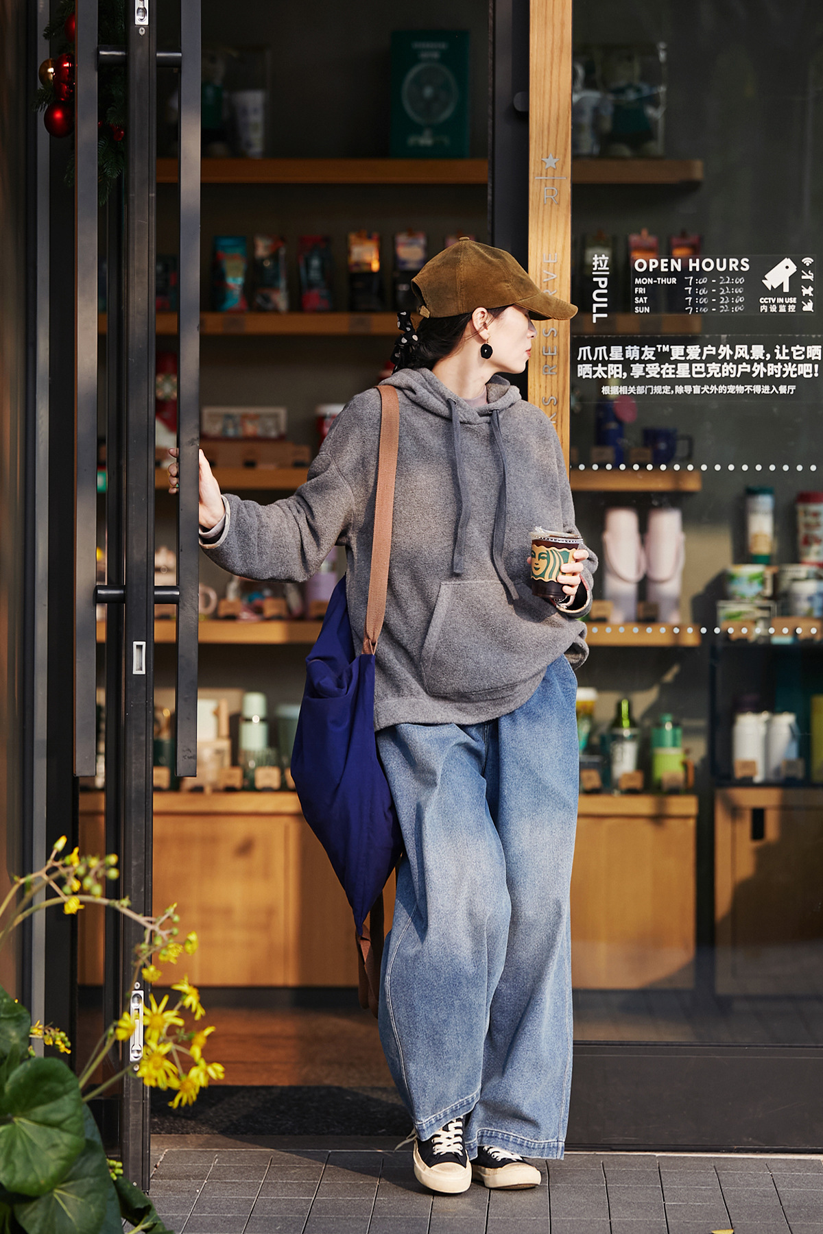 2025春秋款少年蓝色文艺小众松紧腰传统水洗磨毛休闲牛仔裤详情28