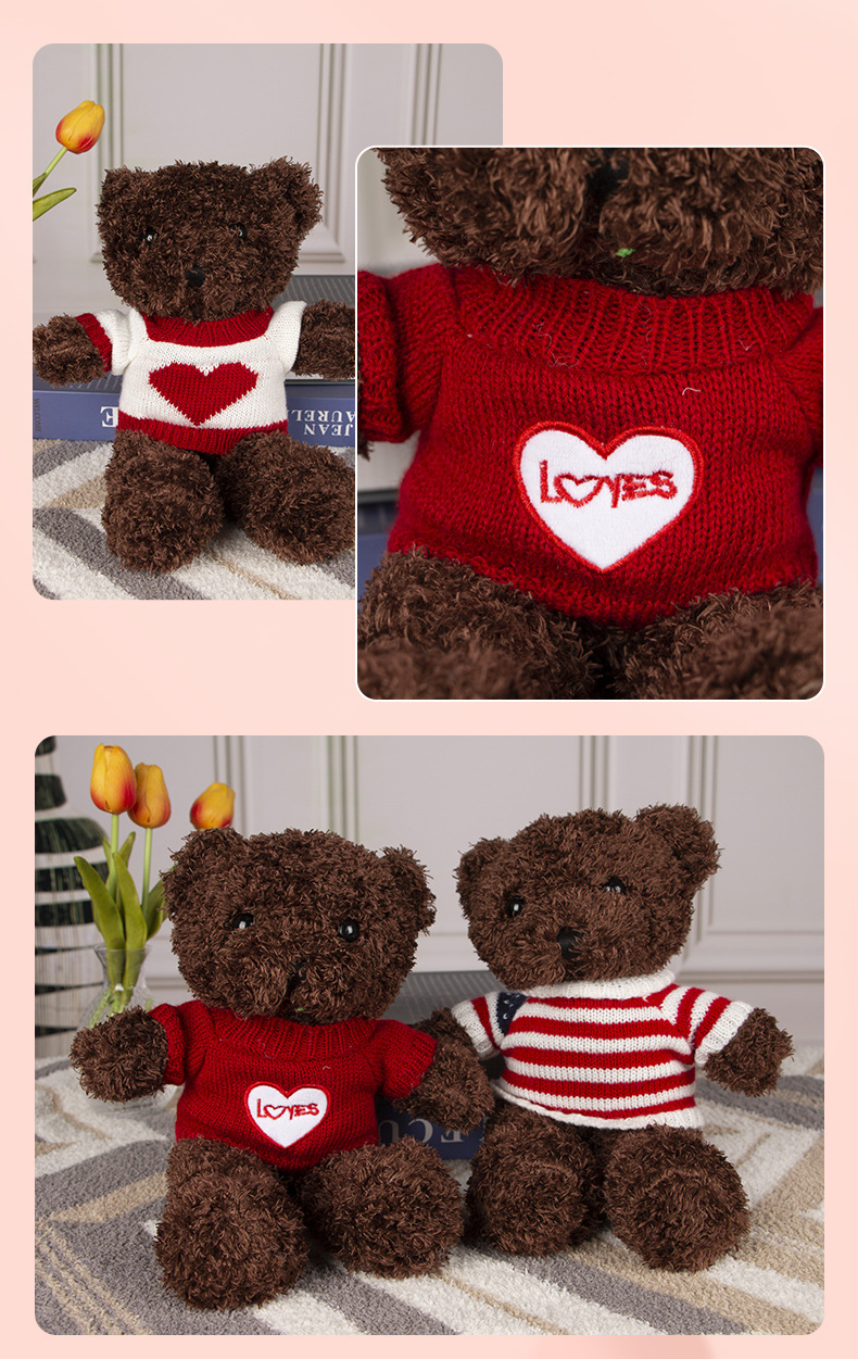 毛衣泰迪熊公仔 小熊公仔布娃娃批发生日礼物泰迪熊毛绒玩具玩偶详情9