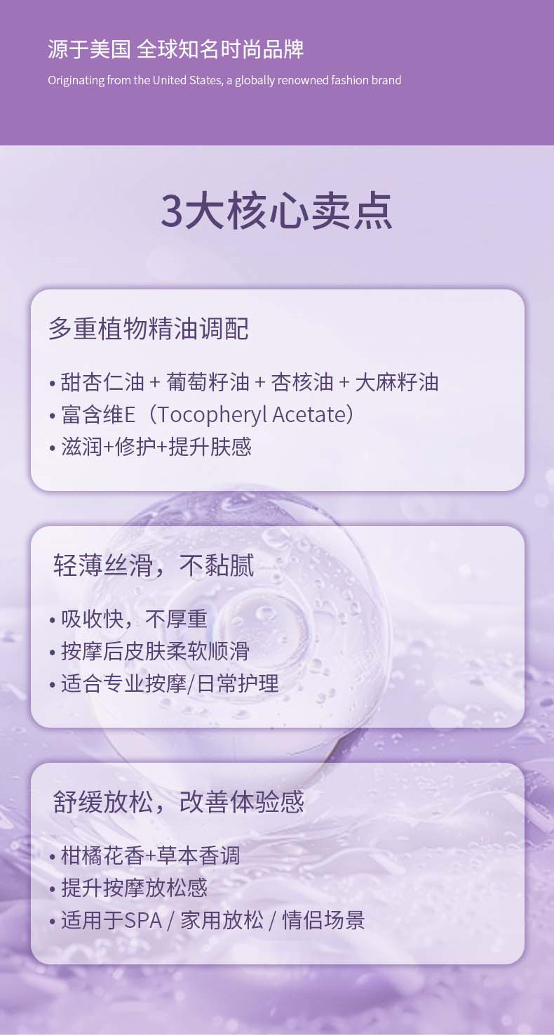 跨境工厂直发薰衣草按摩精油舒缓SPA美容院开背推拿油大瓶批发详情2