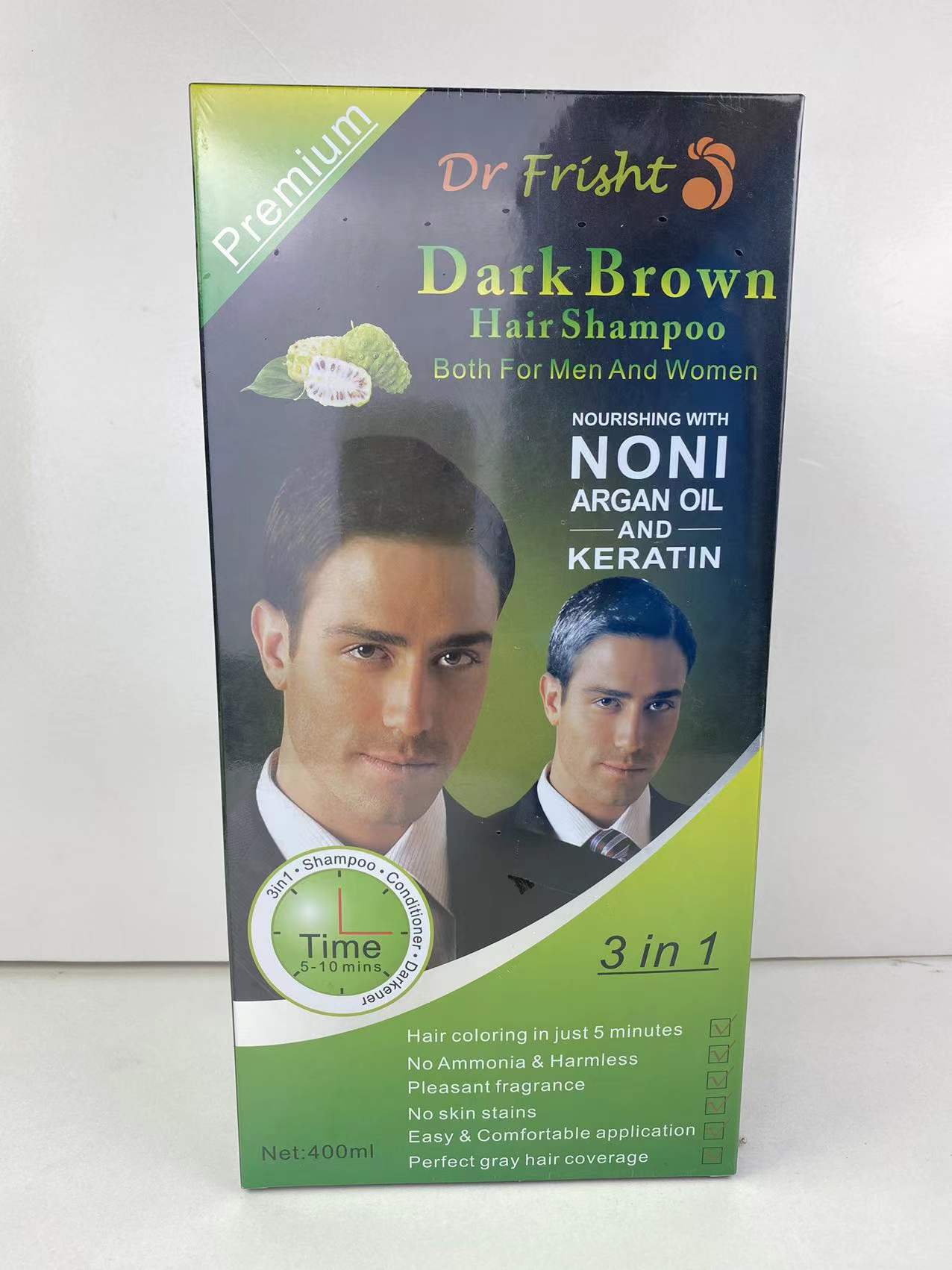 跨境一支黑BalckHairDyeShampoo植物染发剂膏梳洗发水染发变黑详情14