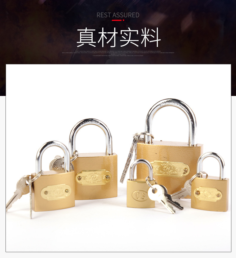 Single-opening imitation copper padlocks, dormitory cabinet lock heads, student drawer locks, household padlocks wholesale, lock manufacturer pic 8