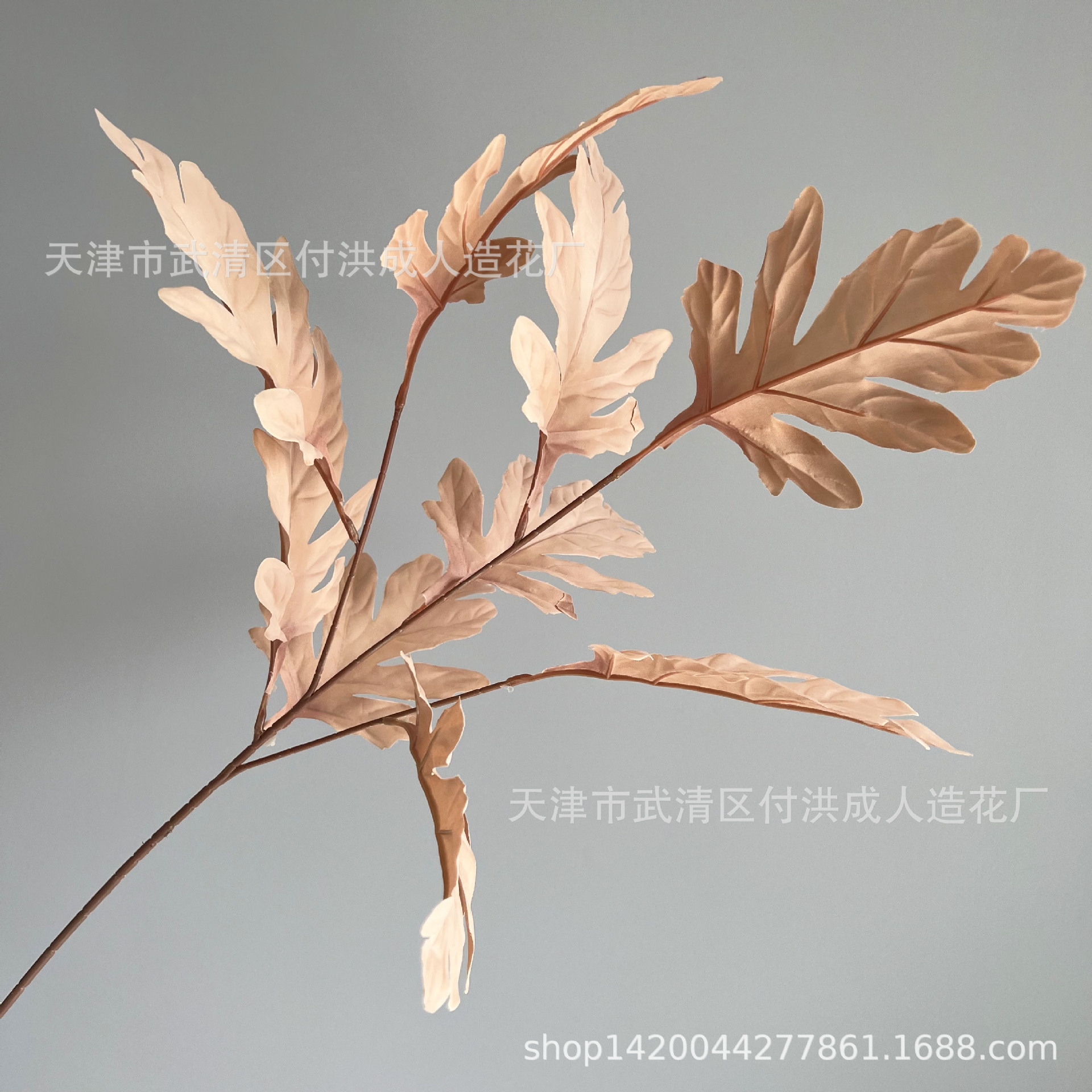 Peacock pine wedding leaf material artificial flowers, high-end wedding hall floor flower arrangement decoration, silk fabric artificial flowers, soft decoration flower art manufacturer pic 4