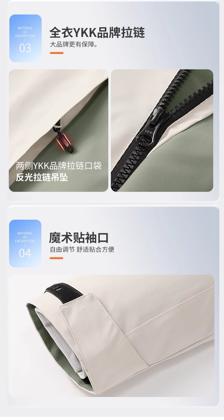 冲锋衣男三合一外套女户外加厚防风防水徒步登山服团建定制印logo详情10