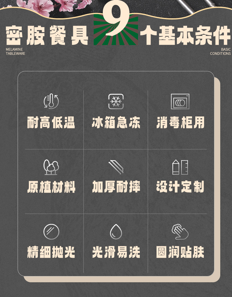 a5白色密胺长方形菜盘餐盘火锅自助商用塑料早餐肠粉专用碟子盘子详情3