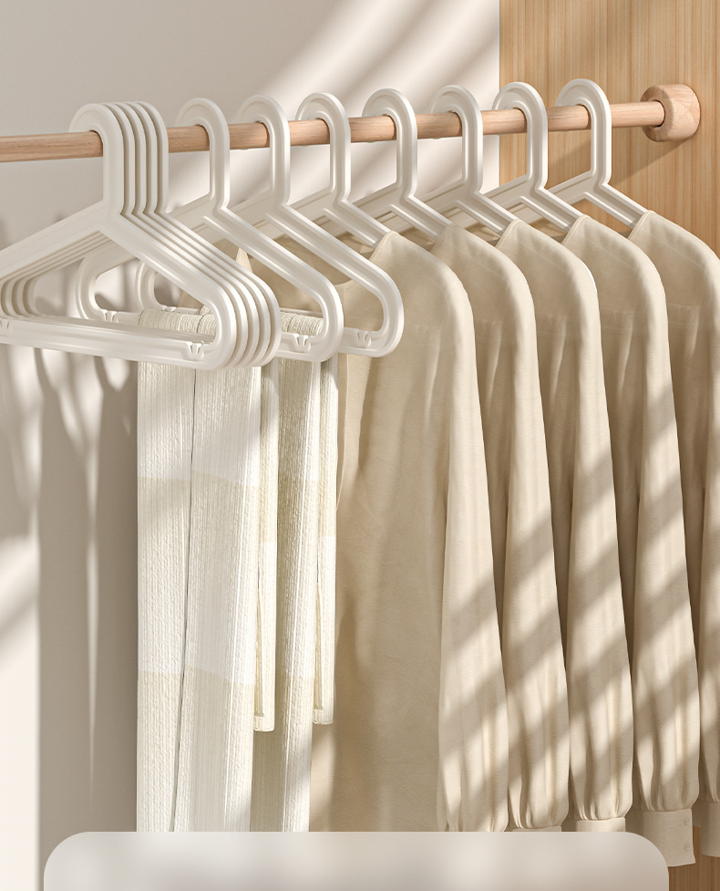 Plastic hangers, household hanger products, anti-slip hangers with hanging straps, multi-functional plastic pp material hangers wholesale pic 9