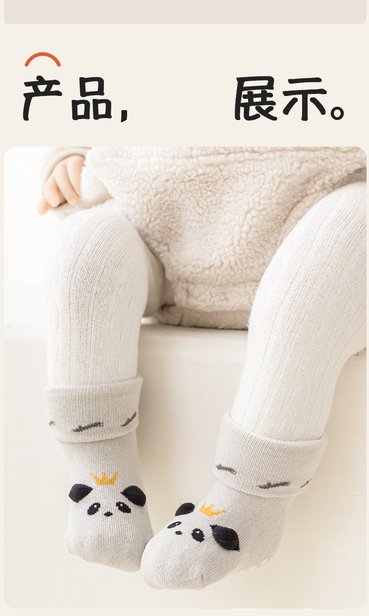 Baby socks, thickened and warm for autumn and winter, floor socks for babies, 0-1 year old, loop cartoon mid-calf socks for infants and toddlers, new birth socks pic 22