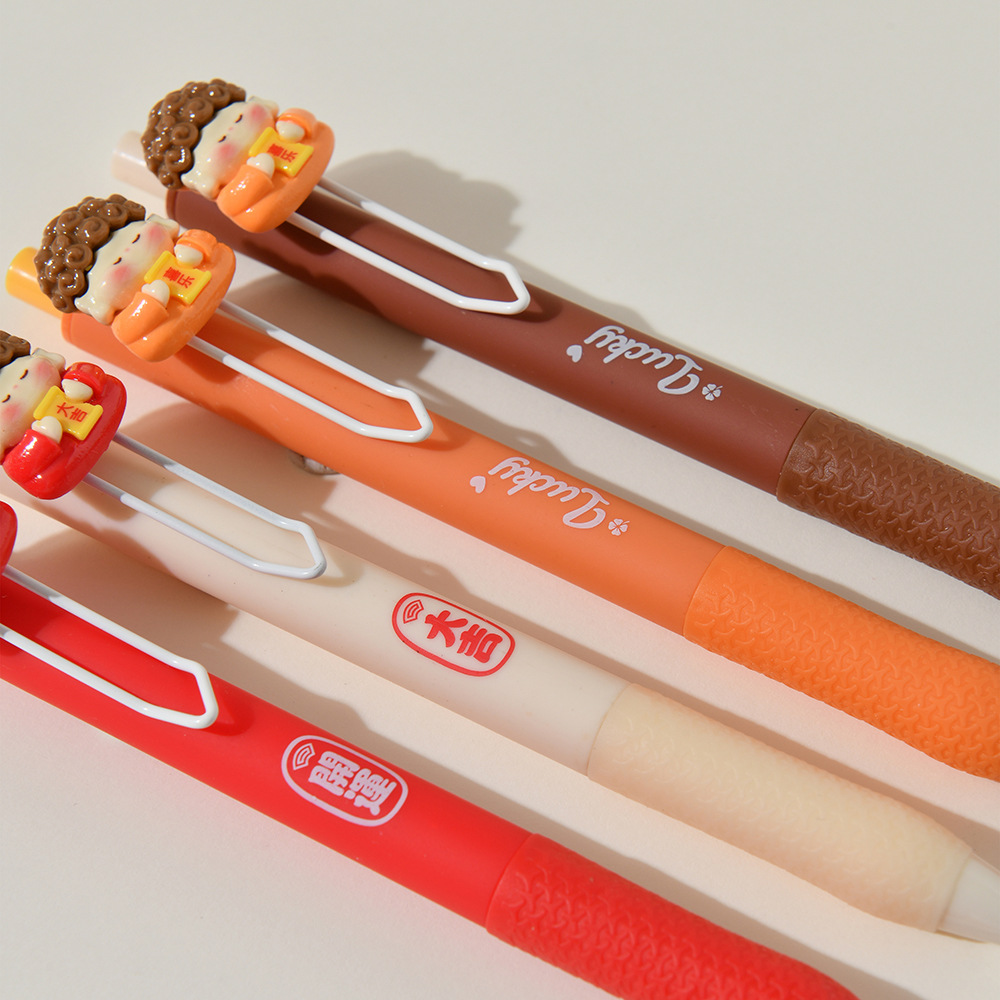 Chen Xi Good Luck Little Buddha Press the 0.5mm tip of the ST gel pen for smooth writing. It is a student stationery signature pen pic 5