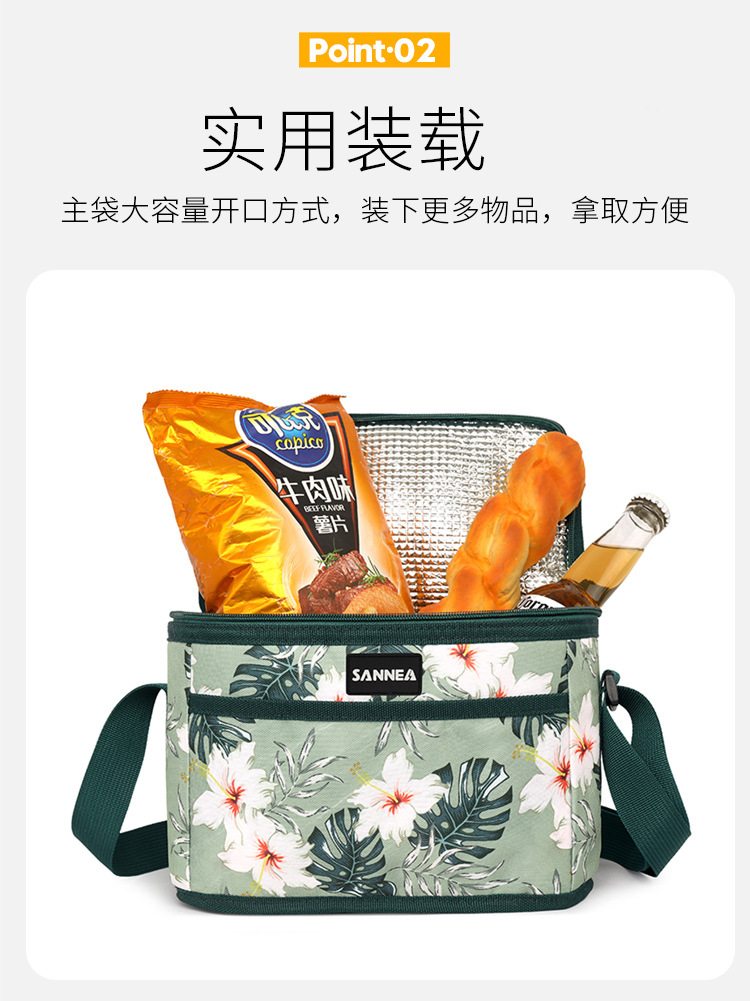 SAN Neng Cross-border thickened lunch bag, hand-held outdoor ice pack, new insulated bag, large capacity lunch box bag, picnic ice pack pic 6